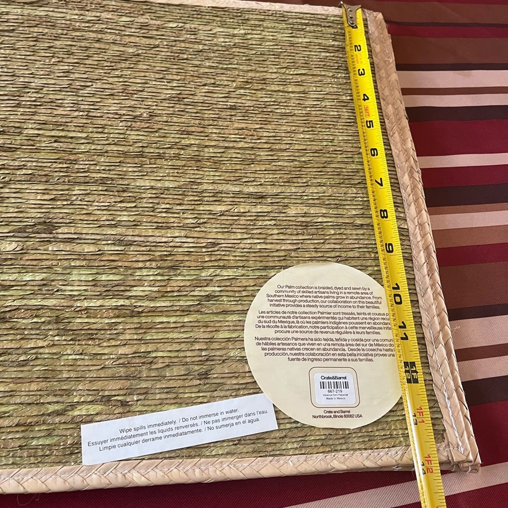 Crate&Barrel Natural Woven Placemat